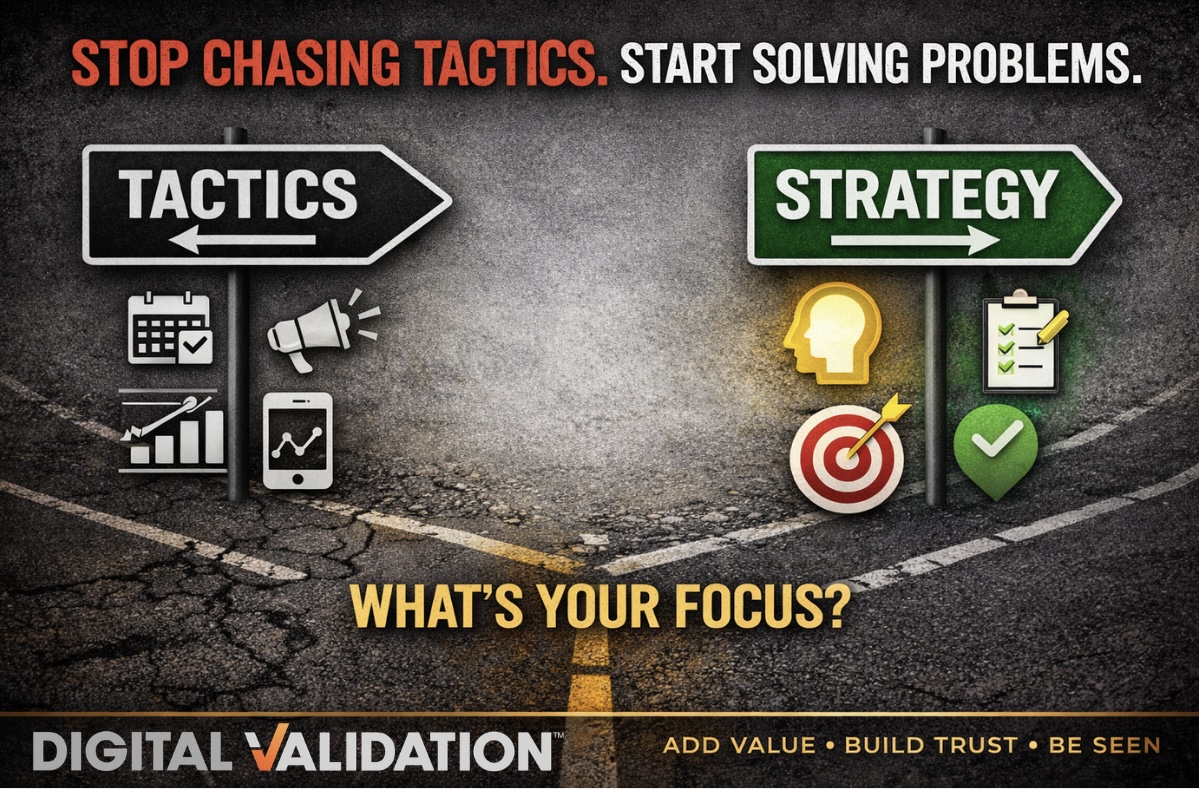 Stop Chasing Tactics. Start Solving Problems.