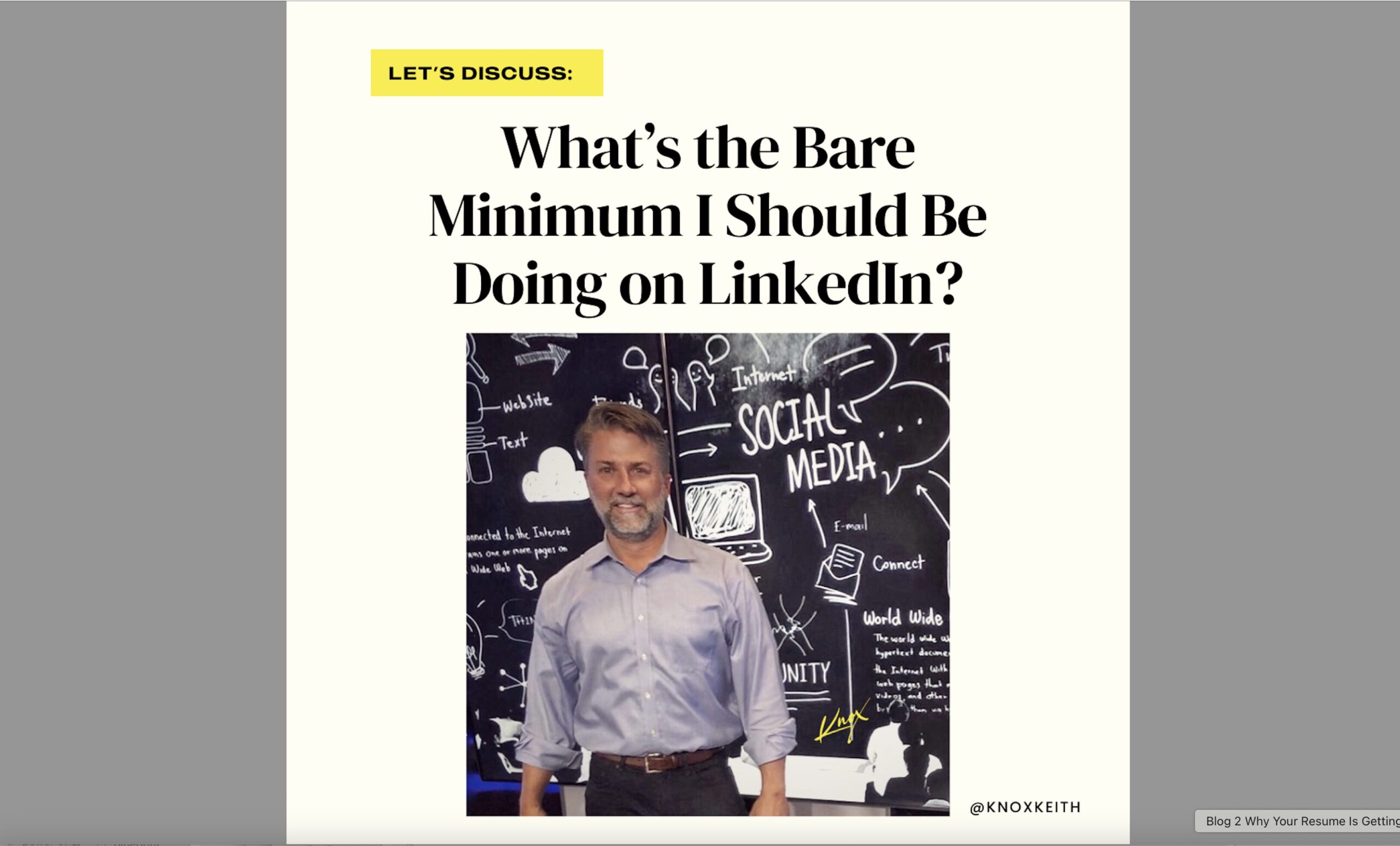 What’s the Bare Minimum I Should Be Doing on LinkedIn?
